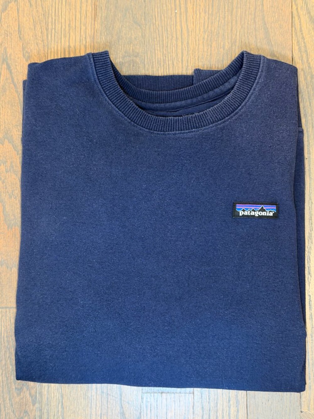Large Blue Patagonia pull over crew neck sweater